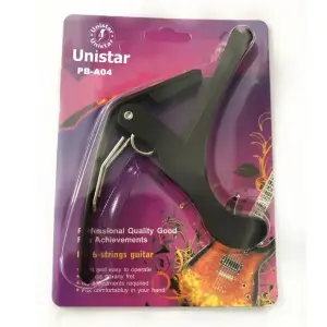 Unistar Pb-A04-Bk Guitar Capo - Black - Durable & Adjustable