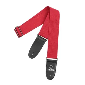 Unistar PE-A09-RD Red Guitar Strap – Durable and Comfortable
