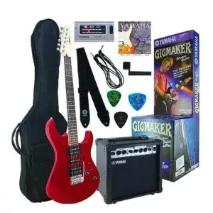 Yamaha ERG-121GPII Electric Guitar Package – Metallic Red Starter Kit for Beginners