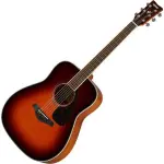 Yamaha FG820BS Acoustic Guitar – Brown Sunburst | Solid Top Western Guitar