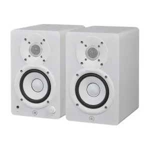 Yamaha HS4 Powered Studio Monitors (Pair, White) | Compact Reference Speakers for Accurate Mixing