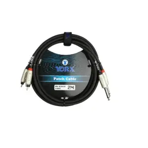 Yorx APX-403PR - RCA to Jack Audio Cable – 2M - Black