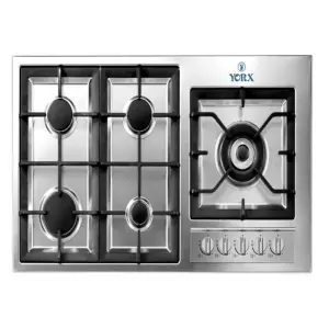 YORX Built-In 5 Burner Heavy Iron Gas Italian Industry 90*60Cm