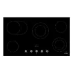 YORX Built-in vitro Ceramic cooker 5 Burners 90 * 60 Lateral Control Black