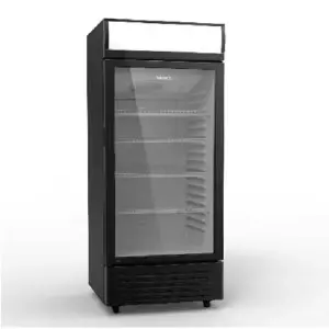 YORX Display Refrigerator 242 Liter 8.64 Feet Glass Door Black Cabinet