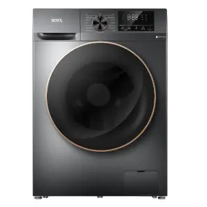 YORX Front Load Washing Machine 10 KG modern and elegant shape Stainless Steel Dark Gray