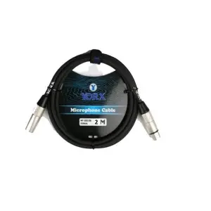 Yorx MP 280 – XLR to XLR Microphone Cable – 2M – Black | Professional Balanced Audio Cable