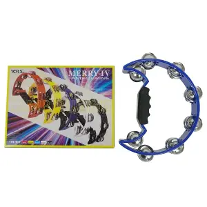 Yorx MT4-BL Single Row Cutaway Tambourine – Clear Sound & Comfortable Design