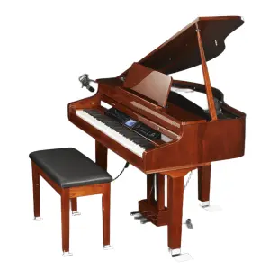 Yorx Q39 Digital Grand Piano in Walnut Finish – 88-Key with Bench & Legs