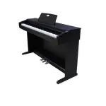 Yorx V20 Digital Piano – 88-Key Weighted Keyboard with Stand and Pedals – Black